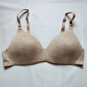 Warners 04001O Invisible Wire Free T-Shirt Bra Lined Printed Womens 34B